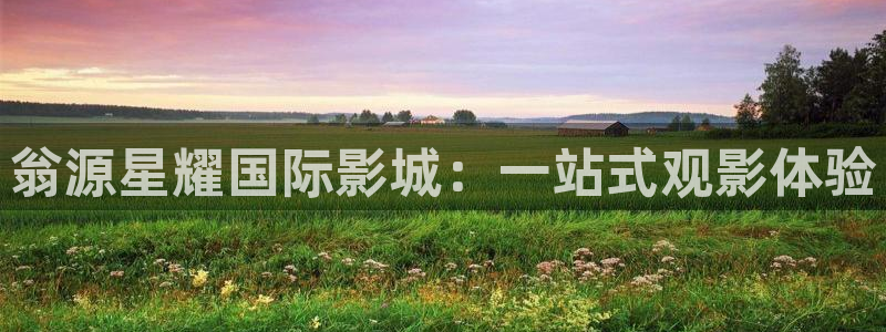 天天购彩体育官网：翁源星耀国际影城：一站式观影体验